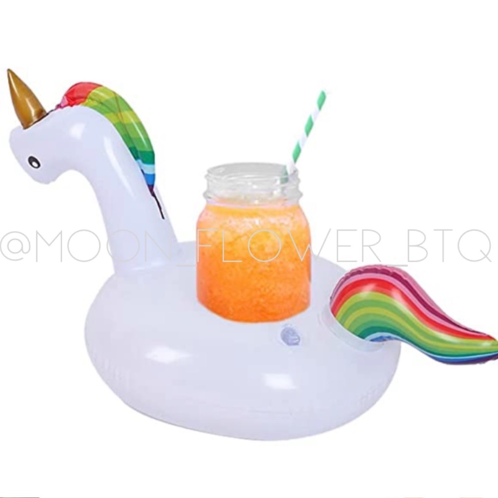 Inflatable Unicorn Drink Holder Pool Float Mini Unicorn Cup Holder Summer